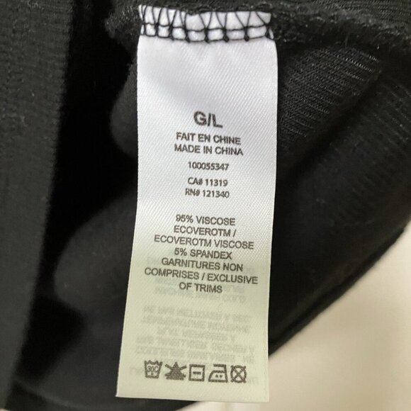 NWT Dynamite T-shirt Womens L Emma Scoop Neck Loose Fit Rib Tee Black - Picture 4 of 8